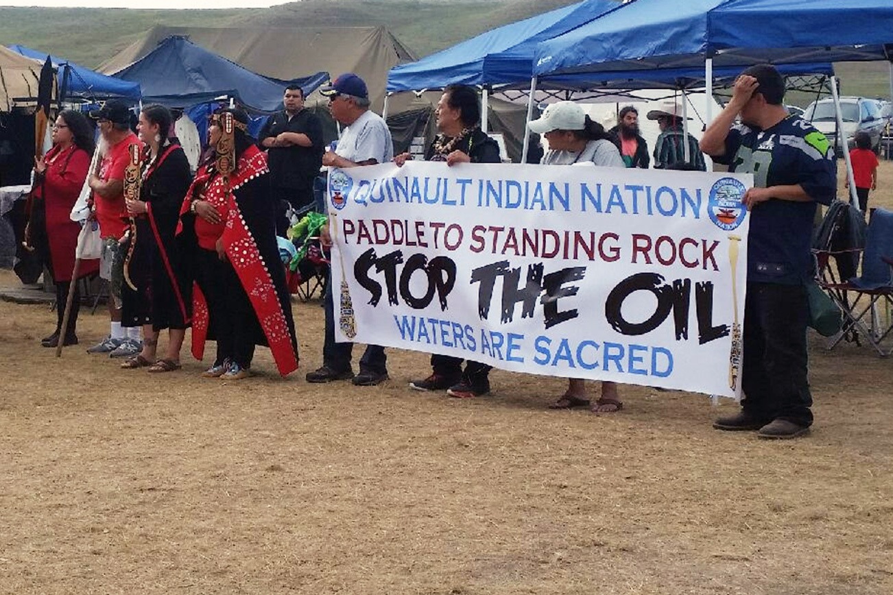 Quinault delgation sendoff to Standing Rock