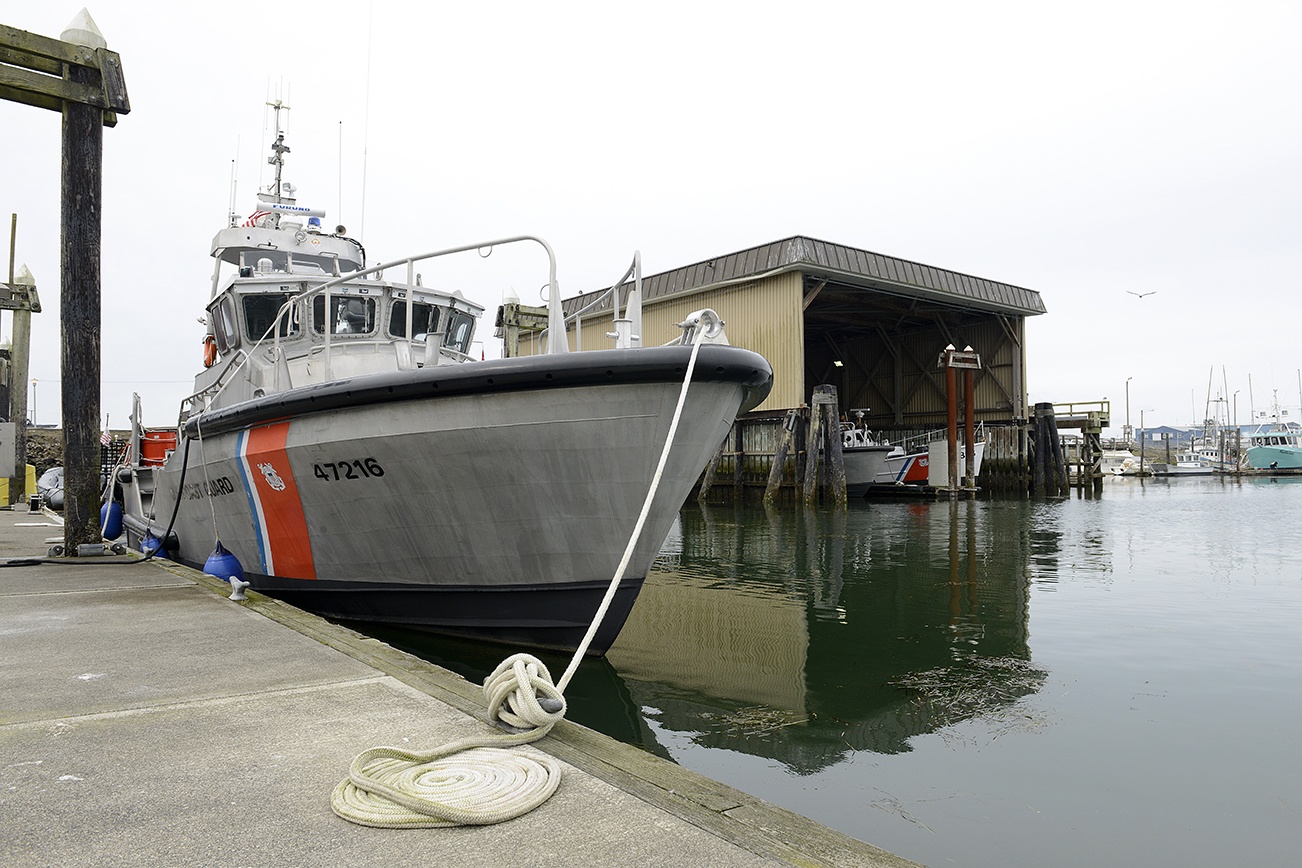 A 47-foot Motor Life Boat moored at the pier and the 52-foot Motor Life Boat Invincible moored in the boathouse are pictured at Coast Guard Station Grays Harbor in Westport, Wash., Sept. 14, 2015. The Invincible is one of four 52-foot MLBs, all of which are located in the Pacific Northwest where severe surf conditions are commonly encountered. (U.S. Coast Guard photo by Petty Officer 3rd Class Amanda Norcross)                                 A 47-foot Motor Life Boat moored at the pier and the 52-foot Motor Life Boat Invincible moored in the boathouse are pictured at Coast Guard Station Grays Harbor in Westport, Wash., Sept. 14, 2015. The Invincible is one of four 52-foot MLBs, all of which are located in the Pacific Northwest where severe surf conditions are commonly encountered. (U.S. Coast Guard photo by Petty Officer 3rd Class Amanda Norcross)