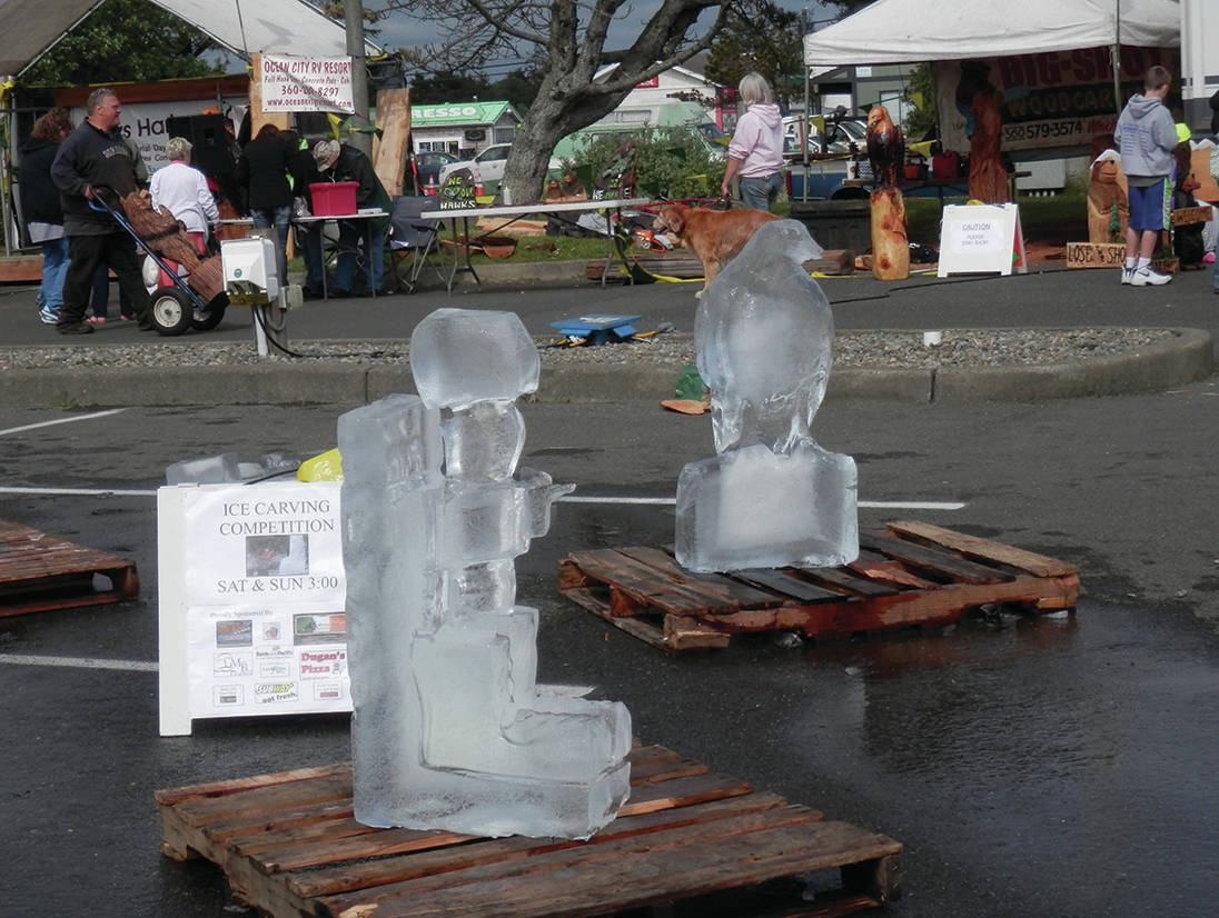 File photo: Ice sculpting demonstrations are part of the Grays Harbor Expo at the Ocean Shores Convention Center over Memorial Day weekend.