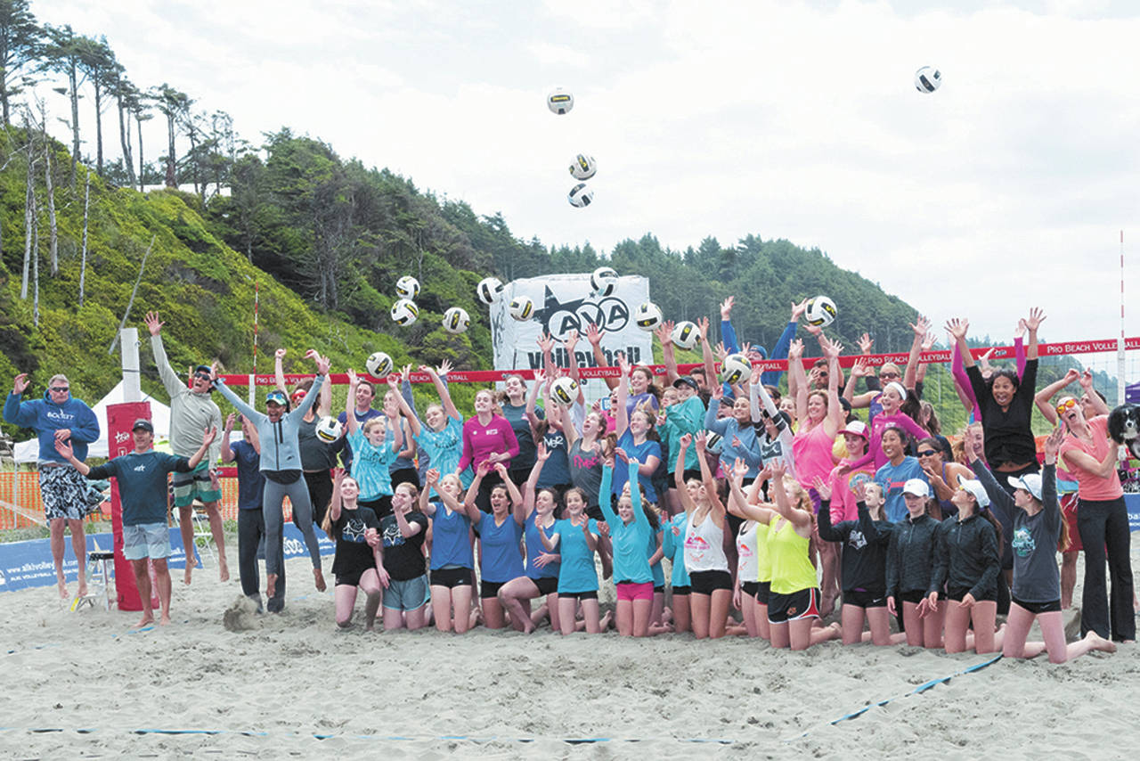 North Coast News file: Seabrook will be the site of the second annual l Beach Volleyball Tournament hosted by the Alki Volleyball Association on June 16-18. Watch juniors, amateurs, and pros play for prize money. Also a beginner’s fours tournament for charity.
