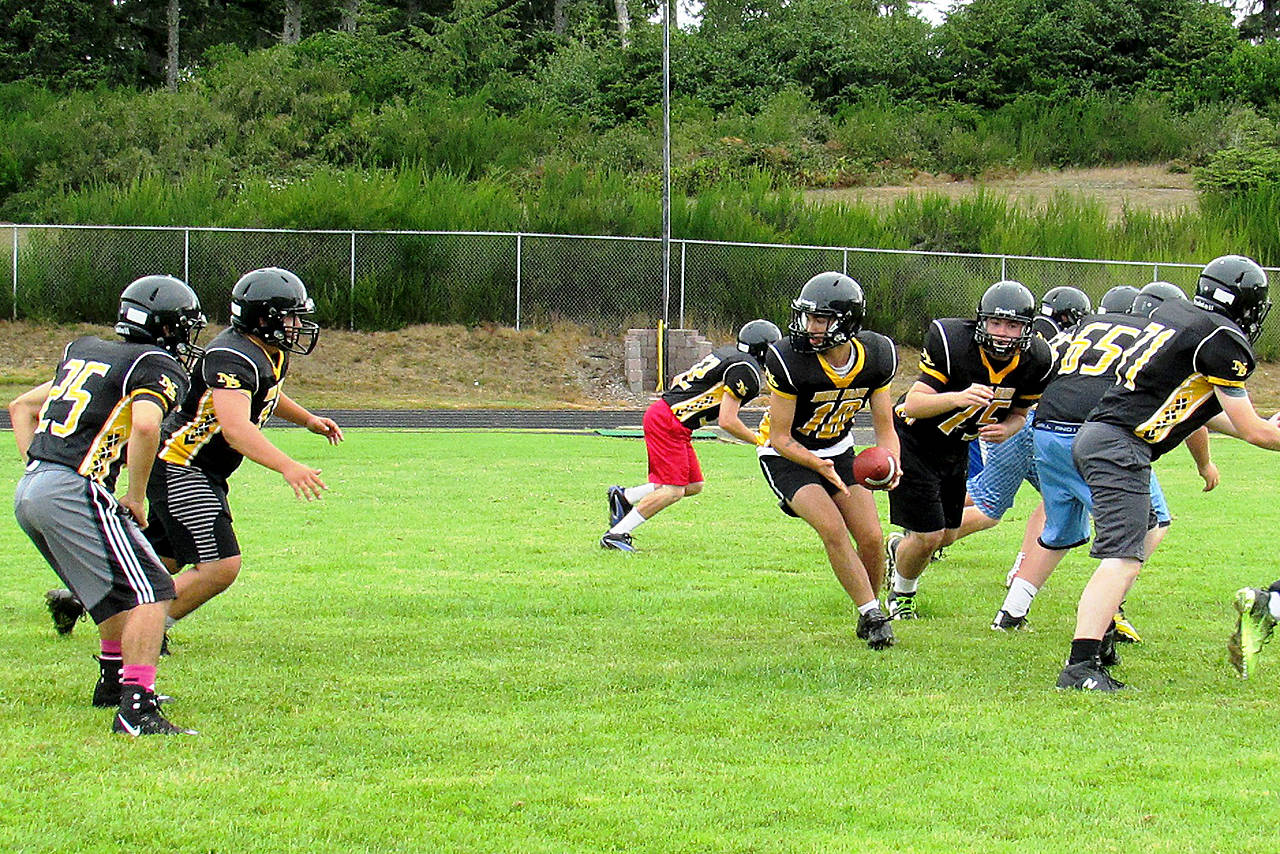 Scott Johnston photo: The North Beach football team will use new coach Travis Cluckey’s version o a Wing-T offense.