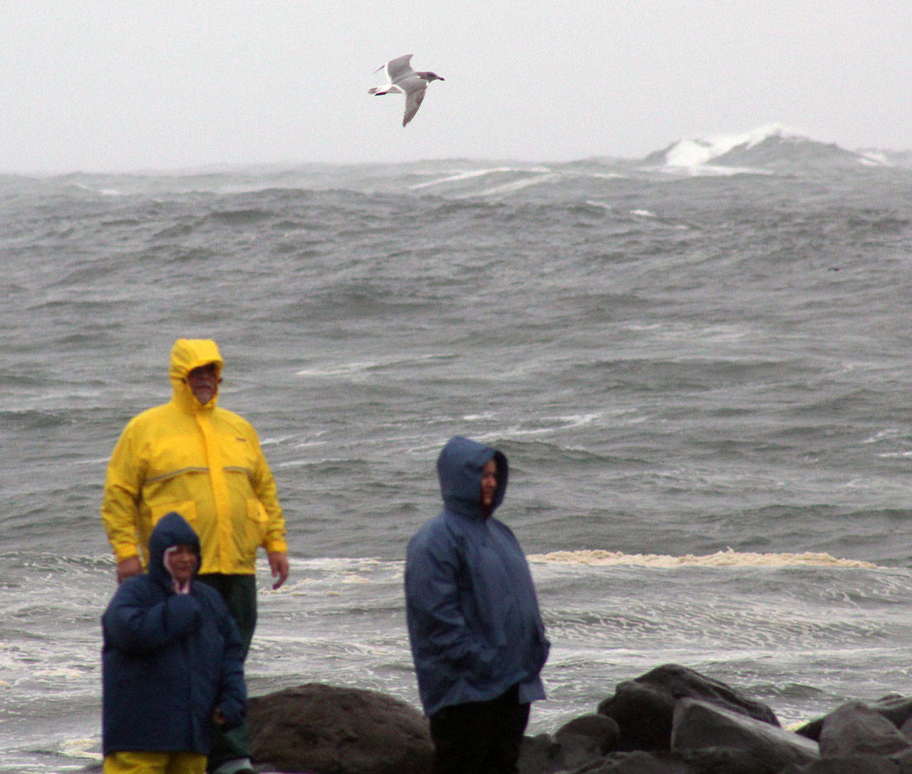 High wind warning as storms batter the coast