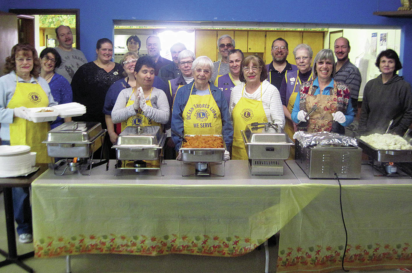 North Coast News file photo showing volunteers at a previous Lions Club community Thanksgiving.