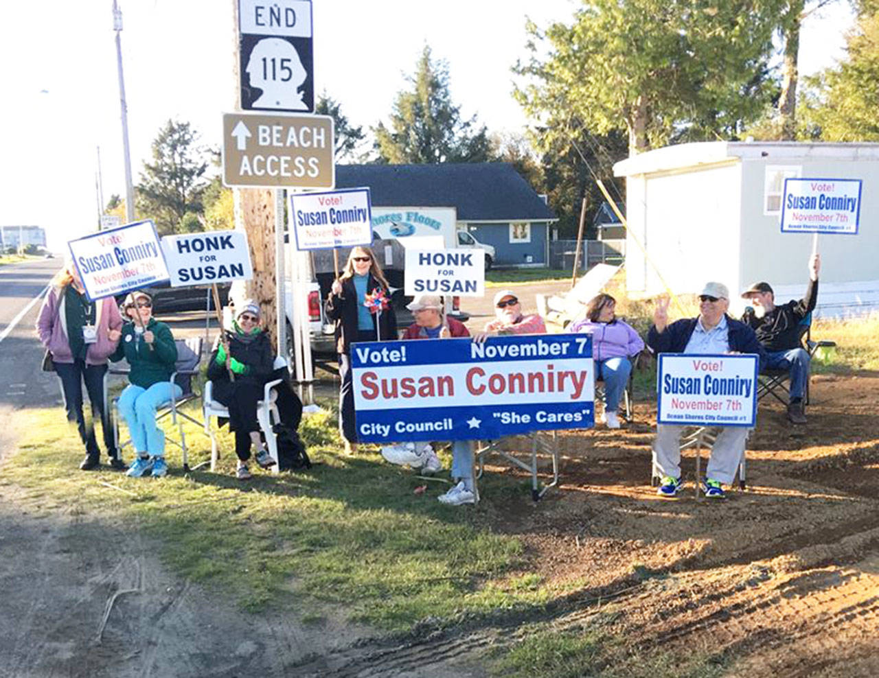 Susan Conniry and her supporters succeeded in her bid for the Ocean Shores City Council Position 1 seat.