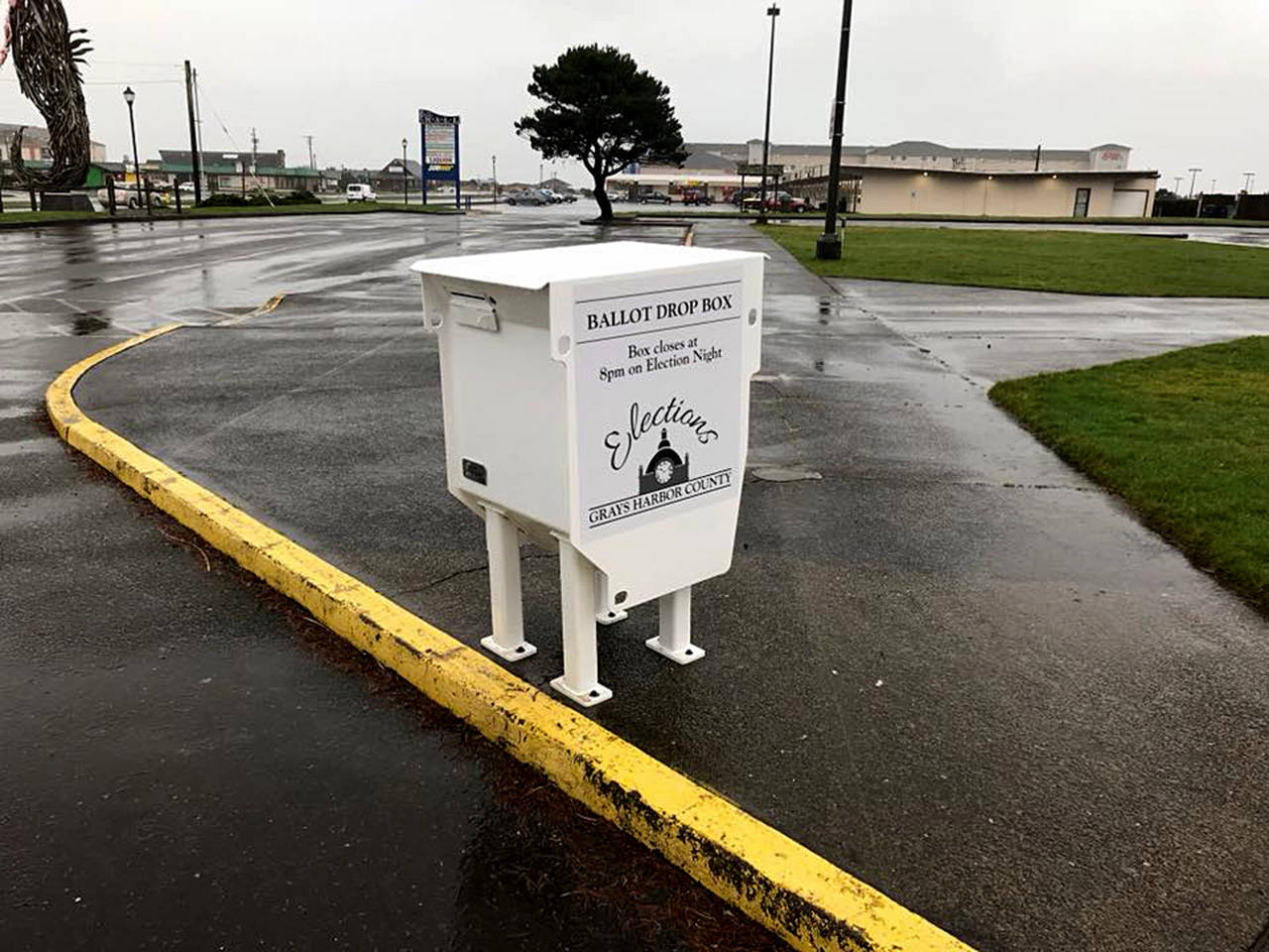 Election ballot drop box installed for Ocean Shores