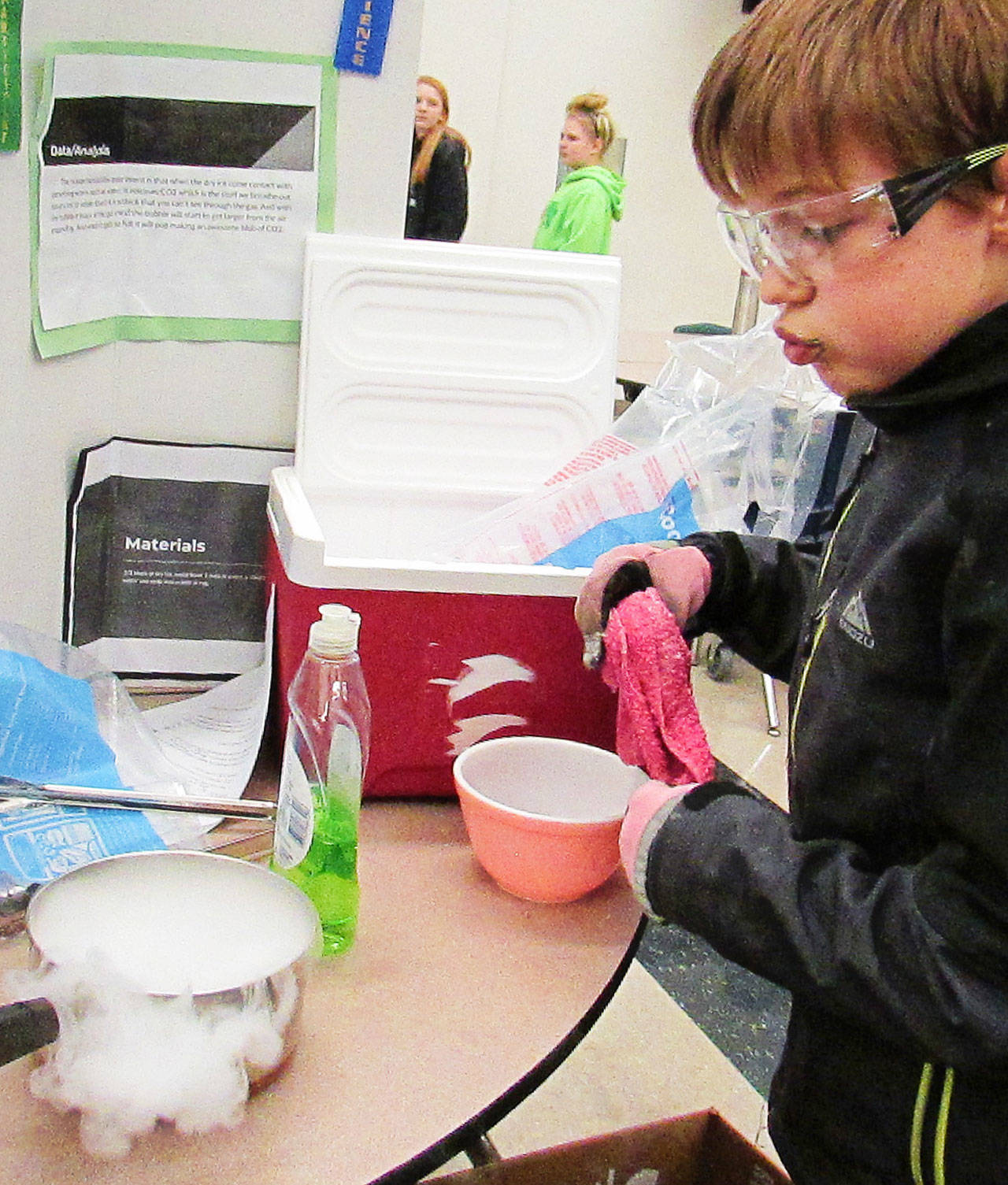 “Solid Into Gas” was fifth grader Elton Rockey’s STEM project.