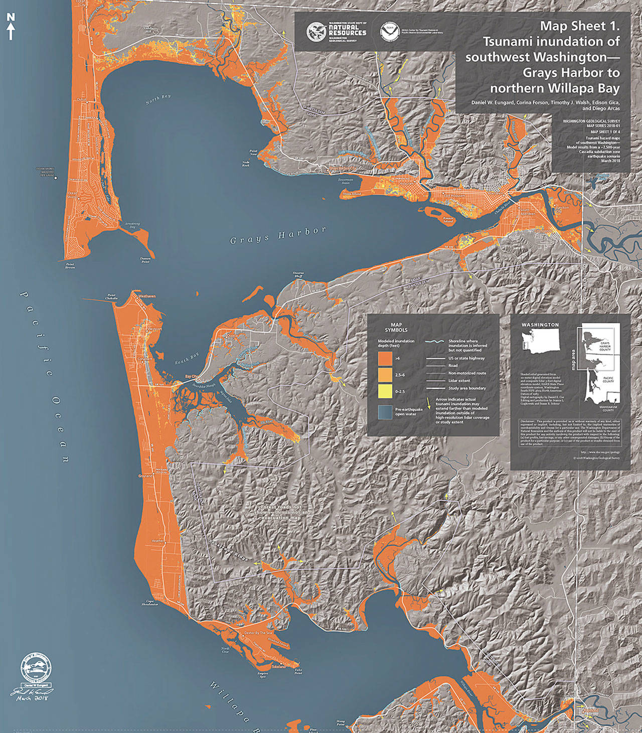 New state maps show inundation locally from major tsunami