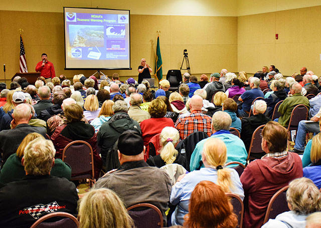 Tsunami lessons at packed house in Ocean Shores