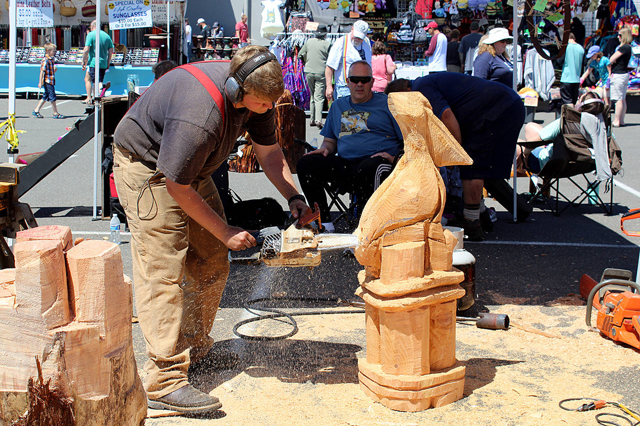 Angelo Bruscas/North Coast News Twenty-nine chainsaw artists will create across the Ocean Shores Convention Center grounds for the annual Five Star Dealerships Sand & Sawdust Festival, which runs this weekend