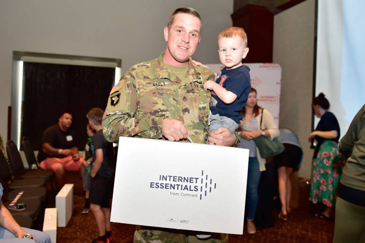 Last year Comcast expanded eligibility for Internet Essentials to all low-income veterans. Photo credit: Comcast