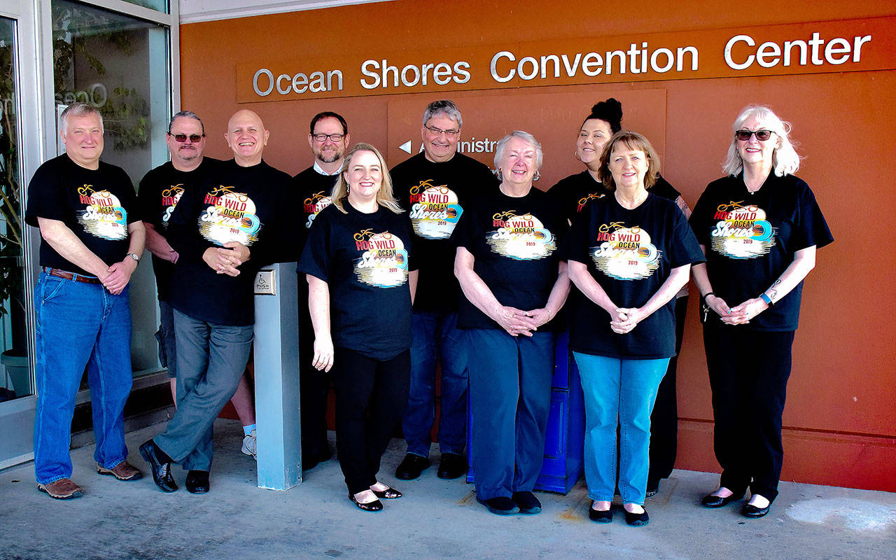 Photo by Scott D. Johnston                                “Hog Wild Ocean Shores 2019” T-shirts were unveiled by event organizers.