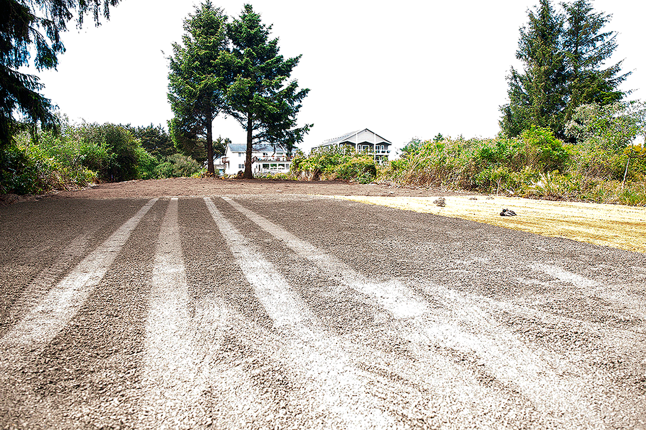 On May 23, this lot on Mount Olympus Dr. was cleared down to the water line. Less than a week later the City of Ocean Shores started slowing down approvals of lot clearing permit applications.