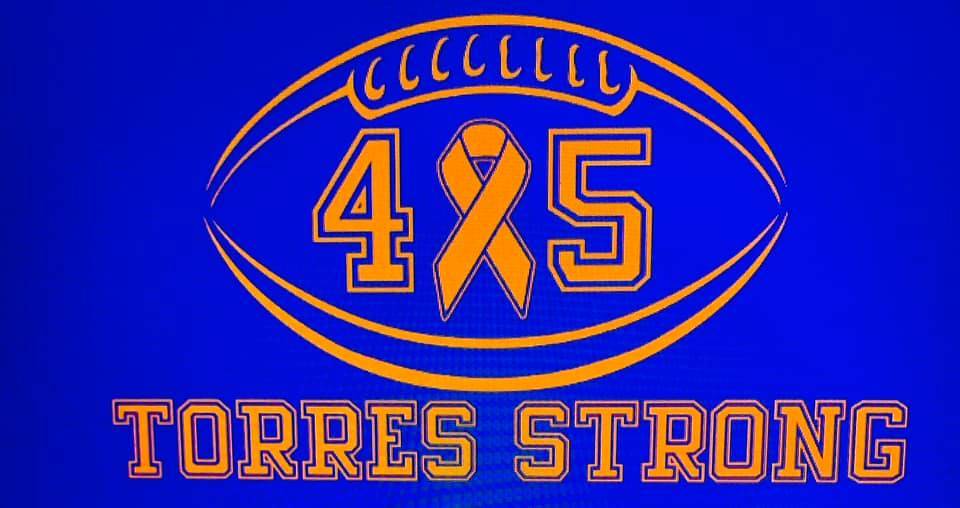 Varsity Printworks in Montesano will sell T-shirts with this logo on them to help support Elma student Jesus Torres, whose football jersey number is 45. He has been diagnosed with leukemia. (Courtesy image)