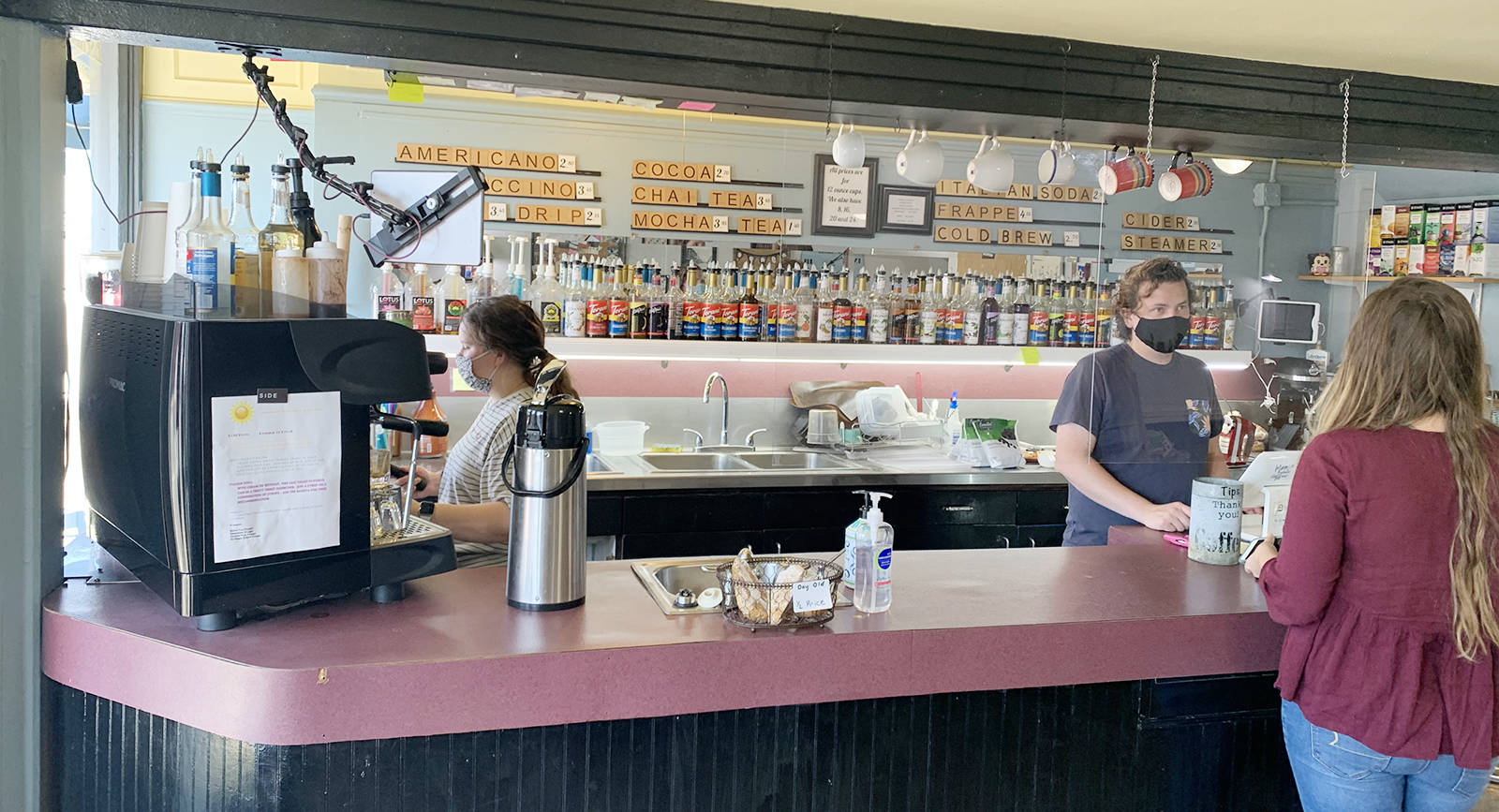 ‘We get a lot of the locals who come in for their regular cup of coffee, and love that we can get it ready for them without asking,’ says All Wrapped Up owner Judy Mawhorter.